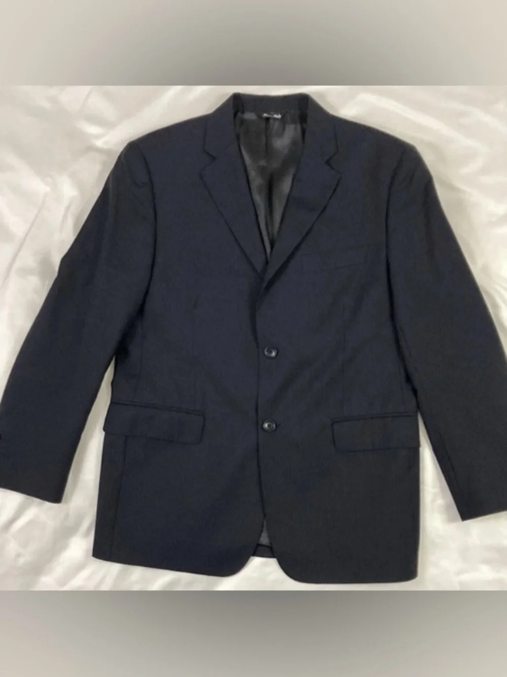 Ermenegildo Zegna Traveller Suit Coat Mens Size 38 Drop 6S Blue Pinstripe